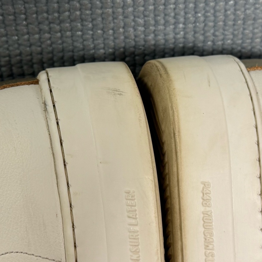 P448 White Sneakers with Metallic Gold Heel and Tongue - Picture 7 of 10
